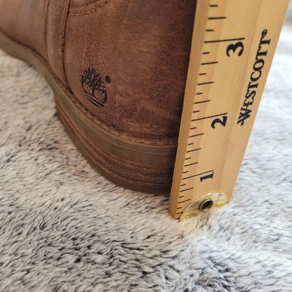 Clarks Womens Loafers 8W Brown Leather Button Accent Low Heel Granola Girl 21462